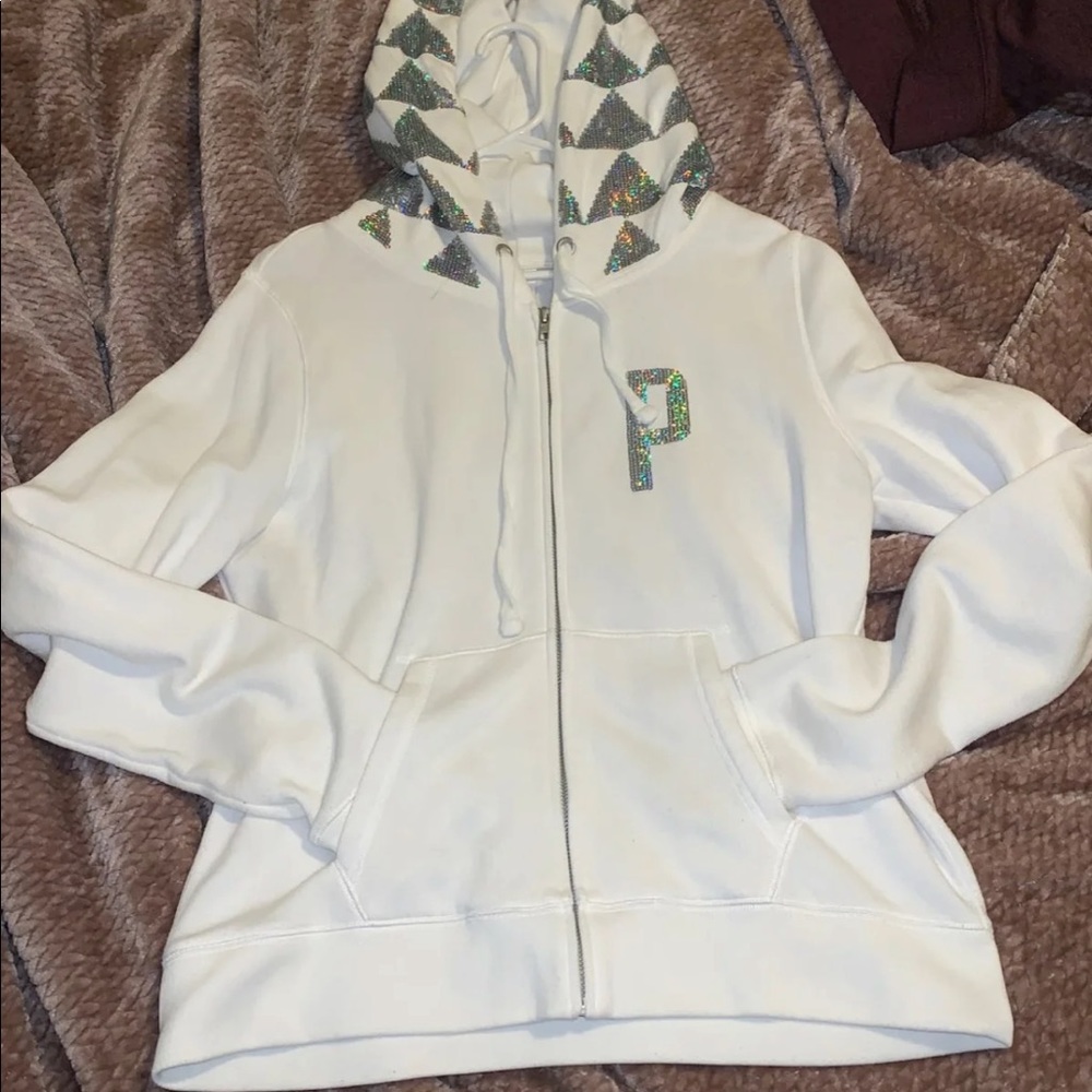 Pink bling hoodie.